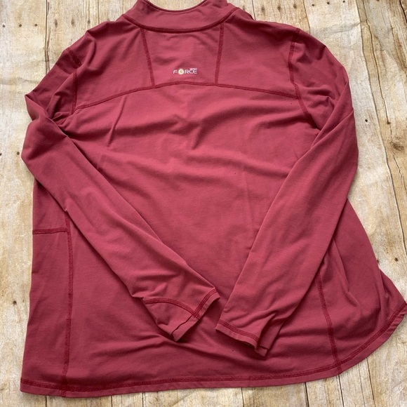 Carhartt Women's Long Sleeve Tee - Maroon - Picture 2 of 3